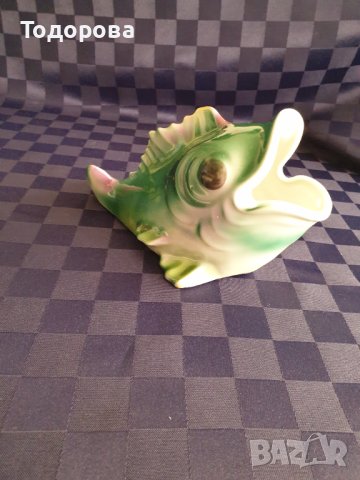 Голяма порцеланова фигура на риба-Изида , снимка 4 - Антикварни и старинни предмети - 41748693