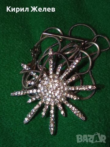 ЗВЕЗДОВИДЕН ПОСРЕБРЕН КРИСТАЛЕН АРТ МОДЕН МЕДАЛЬОН 25177, снимка 12 - Колиета, медальони, синджири - 35233025