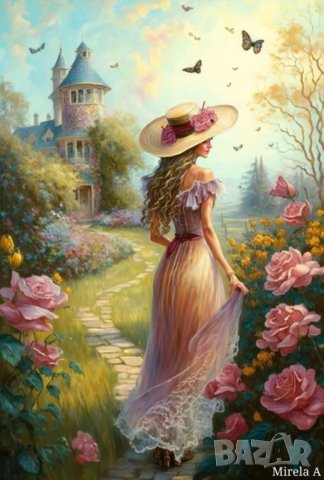  "Разходка в Тайната градина" -  Диамантен Гоблен, снимка 2 - Гоблени - 42118025