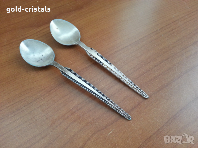 Руски посребрени лъжички за чай 