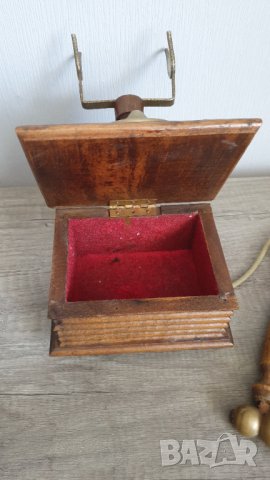 Стара дървена кутия за бижута във формата на телефон, снимка 4 - Колекции - 41856901