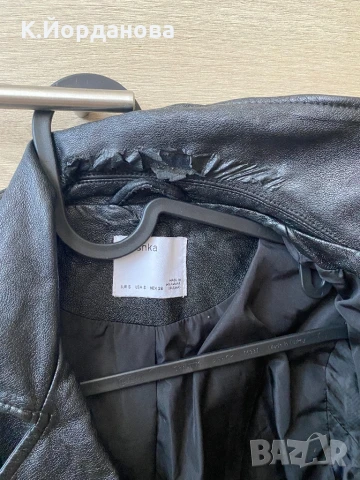 Дамско кожено яке Bershka, снимка 5 - Якета - 51330595