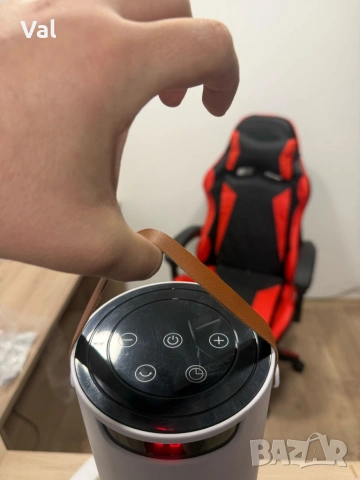 Вентилаторна печка 2-в-1 с керамичен нагревател, осцилация 60°, дистанционно и LED дисплей, снимка 16 - Отоплителни печки - 53689838