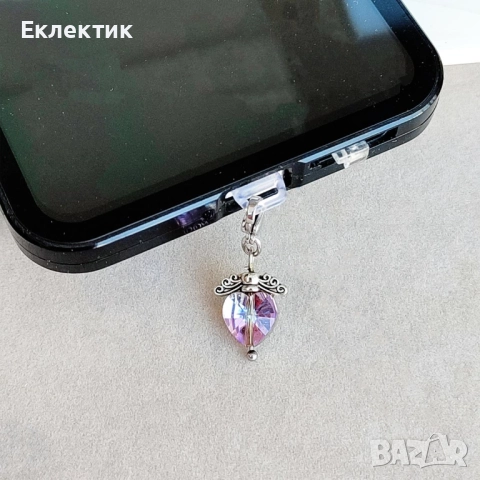 Силиконови протектори за смартфон с бижу висулки, снимка 6 - Фолия, протектори - 51539930