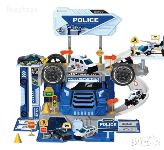 Полицейски камион - паркинг - 2 в 1, снимка 3 - Коли, камиони, мотори, писти - 51417320