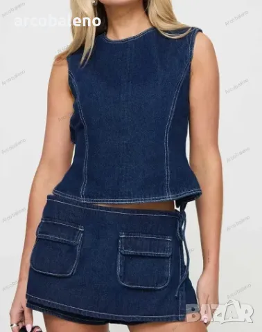 Нови дамски дънкови къси панталонки с ниска талия и джобове, 4цвята , снимка 8 - Къси панталони и бермуди - 48119301