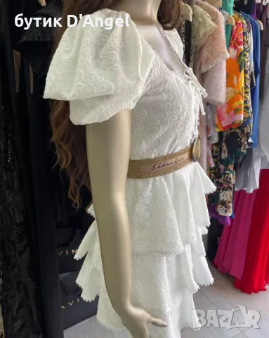 FOTEVA FASHION HOUSE кукленска рокля в бяло, снимка 2 - Рокли - 49958897