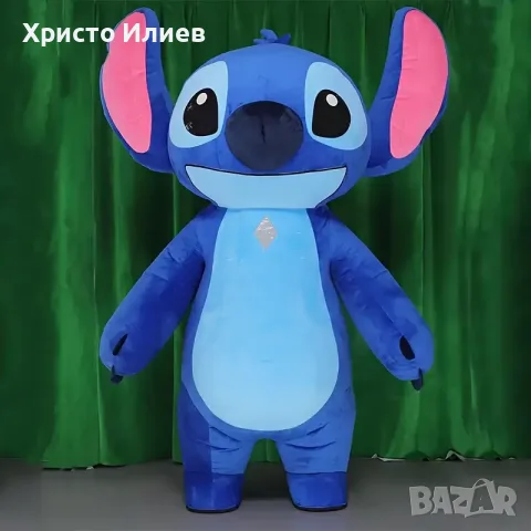 Голям Надуваем Костюм Стич Stitch за изненади детски рожден ден парти 2м 2,6м, снимка 5 - Други - 56091118