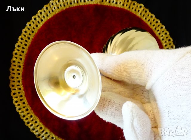 Релефен бронзов бокал,чаша за вино., снимка 4 - Антикварни и старинни предмети - 35817006