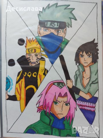 Рисунка аниме Наруто Naruto anime, снимка 1 - Картини - 41842471