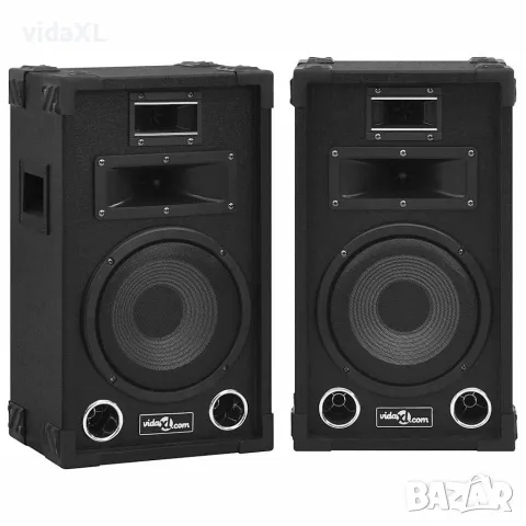vidaXL Професионални пасивни Hifi сценични тонколони 2 бр 800 W черни