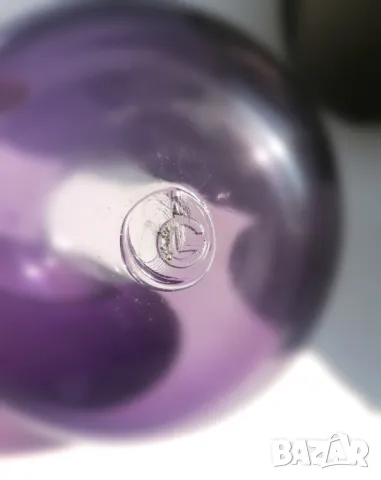 Liskeard Glass лилава ваза💜, снимка 2 - Вази - 47814503