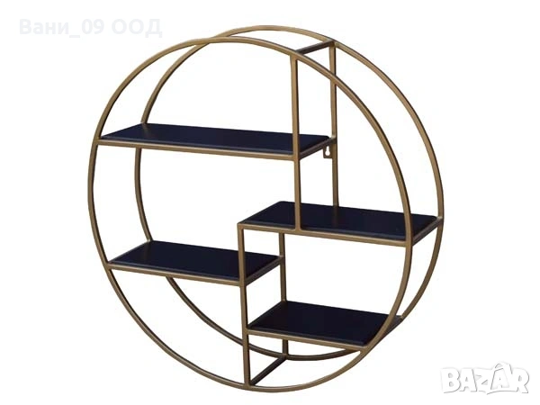 80см! Огромна кръгла стенна етажерка , снимка 2 - Етажерки - 53222091
