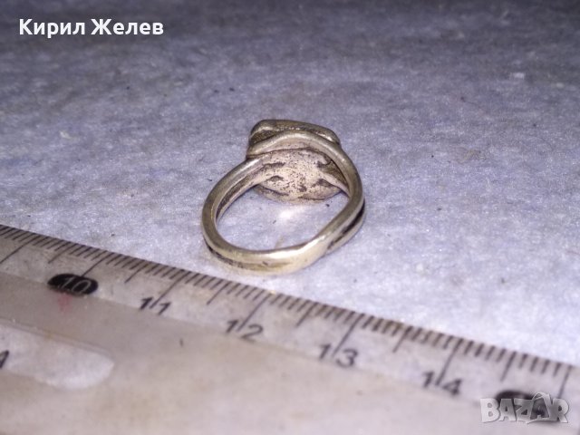 КРАСИВ АРТ НУВО СРЕБЪРЕН ПРЪСТЕН ВИСОКА ПРОБА СРЕБРО Стара ИЗЯЩНА РЪЧНА МАЙСТОРСКА ИЗРАБОТКА 38536, снимка 11 - Антикварни и старинни предмети - 41450892