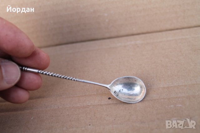 Малка сребърна лъжичка Османска империя, снимка 2 - Антикварни и старинни предмети - 44261582