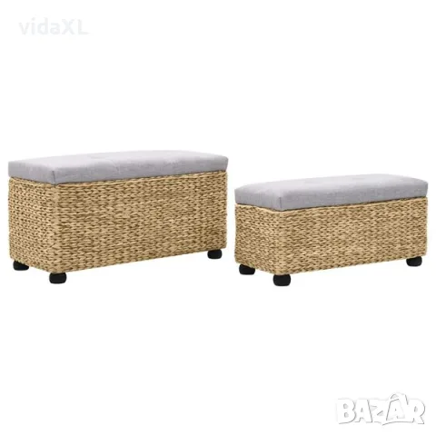 vidaXL Комплект от 2 пейки от морска трева, сиви(SKU: 246107)