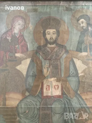 стара икона литография, снимка 4 - Антикварни и старинни предмети - 48357771