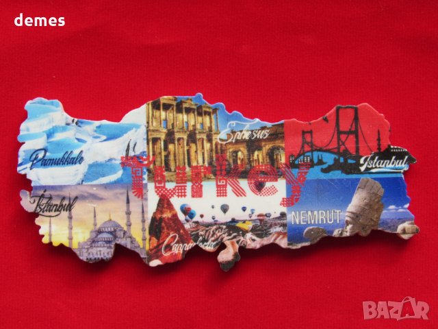 Автентичен магнит от Турция-карта, снимка 3 - Колекции - 35778374