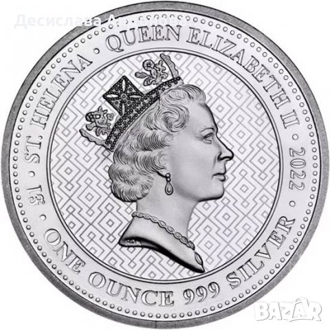 сребърна монета 1 оз 1 oz Кралска добродетел 2022, снимка 2 - Нумизматика и бонистика - 39675404