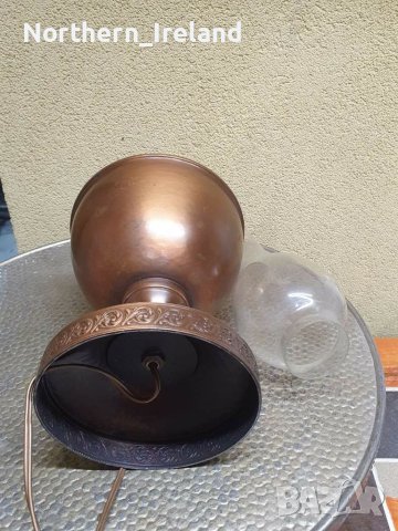 Медна настолна лампа, снимка 5 - Настолни лампи - 40893495