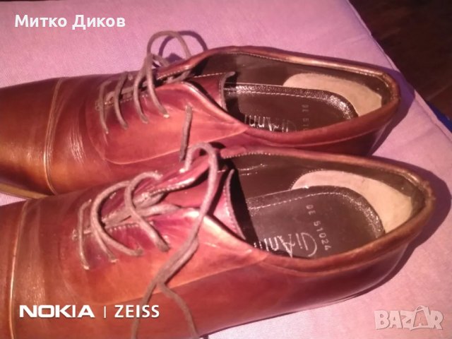 GIANNI маркови обувки официални естествена кожа № 42 реален като нови, снимка 11 - Официални обувки - 47947452