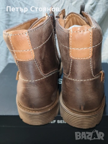 Мъжки боти от естествена кожа Josef Seibel №44, снимка 7 - Мъжки боти - 53070868