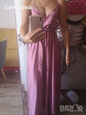 Нова сатенена рокля с етикет , снимка 5 - Рокли - 41912650