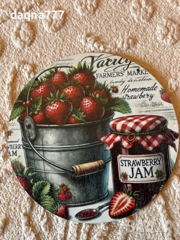 Винтидж ръчен дървен декор за стена украса ягоди, снимка 6 - Пана - 51997413