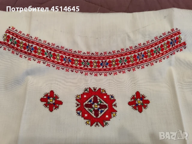 Ръчно бродиран плат за 2 ризи, снимка 3 - Ризи - 50843207