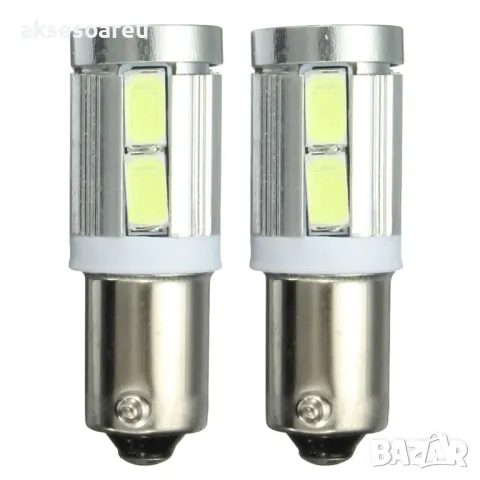 2 броя габарити BAX9S с 10 LED диода крушка H6W-DC 12 V габаритни крушки фарове дневни светлини , снимка 12 - Аксесоари и консумативи - 49903352