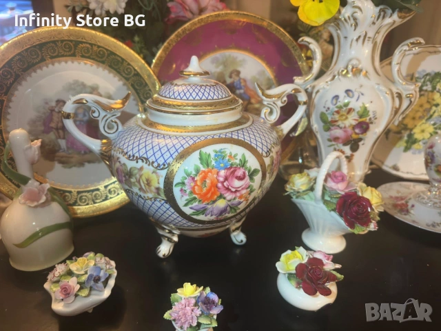 ✨ "ROSELLE OCC & Co STAFFORD SHIRE" – Грандиозен порцеланов шедьовър ✨, снимка 3 - Антикварни и старинни предмети - 53468448