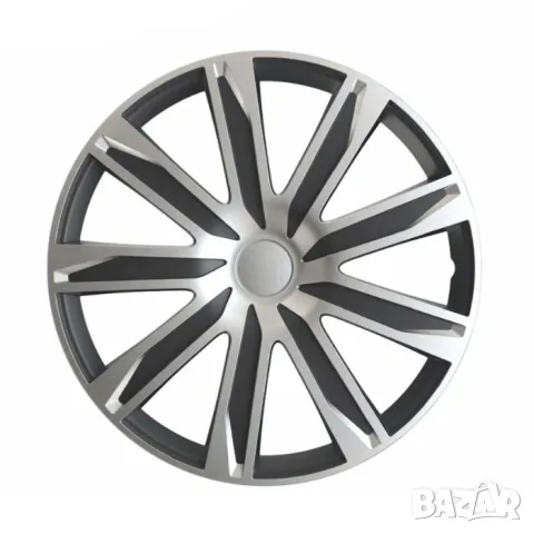 Тасове Versaco Raze за 14'' джанти, сребристо-черни, комплект от 4 броя