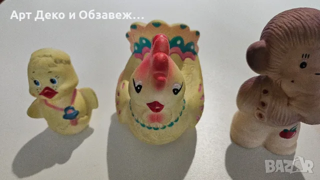 Ретро Съветски гумени играчки-комплект 4 бр., снимка 4 - Музикални играчки - 56272839