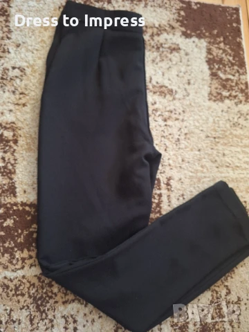 Черен еластичен панталон М