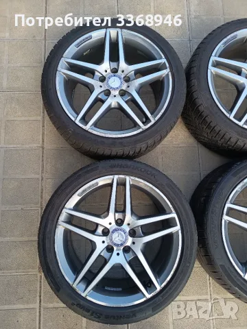 Оригинални джанти Мерцедес АМГ 18" 5х112 спорт пакет Mercedes AMG 18 5x112 с гуми, снимка 3 - Гуми и джанти - 56235199