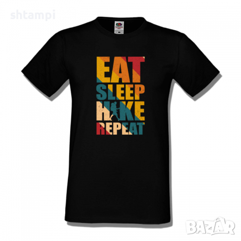 Мъжка тениска Eat Sleep Hike Repeat,Къмпинг,Планина,Изненада,Подарък,Поход,Връх,Хижа,, снимка 2 - Тениски - 36348723