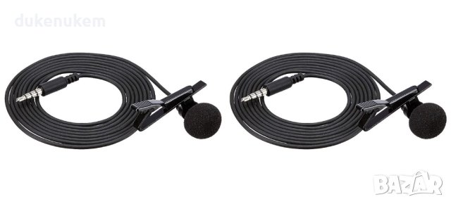НОВ! Всепосочен микрофон Amazon Basics - черен на клип 3,5мм 4 пина, снимка 2 - Други - 41751170