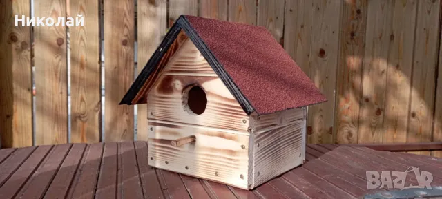 Дървена къща за птици ,къща за птички от дърво, снимка 1