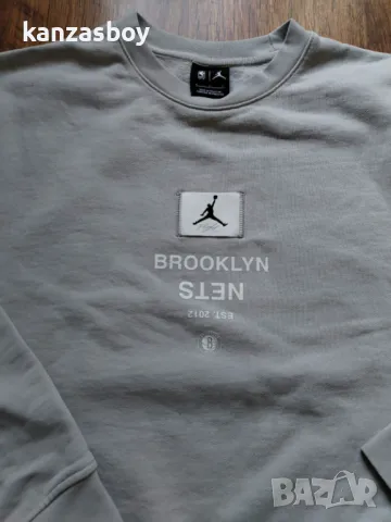 NIKE Jordan NBA Brooklyn Nets - страхотна мъжка блуза Л, снимка 3 - Спортни дрехи, екипи - 49247132
