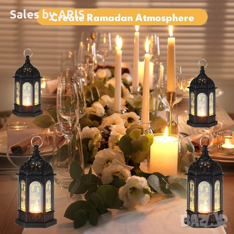 Лампа за Рамадан, 8бр. Декорации за Дома, Подаръци за Рамадан, снимка 4 - Други - 44642528