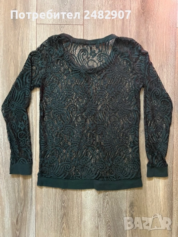 Ефектна дамска блуза - дантела, снимка 5 - Блузи с дълъг ръкав и пуловери - 53691239