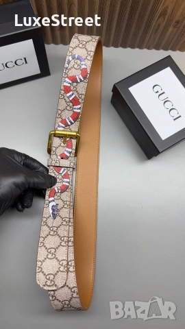 GUCCI 🤍 Естествена Кожа , снимка 3 - Колани - 53682172