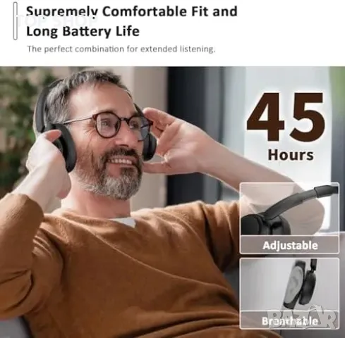 Нови Безжични слушалки за телевизор с 45 часа батерия и 30 м обхват, снимка 9 - Слушалки и портативни колонки - 49217046