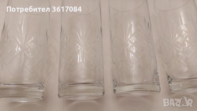 Комплект кристални чаши и ръчно изработени стъклени чаши с гравюра, снимка 8 - Сервизи - 40241171