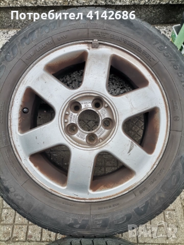Алуминиеви джанти с летни гуми за Голф 4 и Ауди А3 , снимка 4 - Гуми и джанти - 52089934