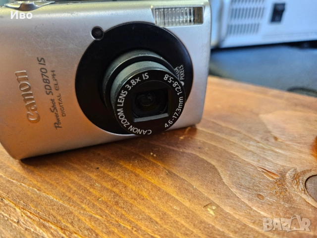 Цифров фотоапарат Canon SD870 IS Добър външен вид, работи добре. Лека забележка на екрана., снимка 7 - Фотоапарати - 52128389
