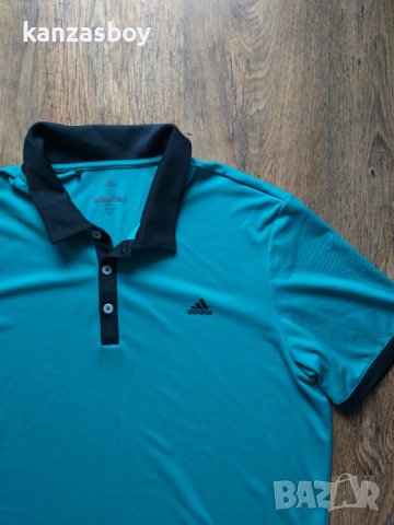 adidas 3-Stripes Heathered Polo Shirt - страхотна мъжка тениска ХЛ, снимка 1 - Тениски - 40883978