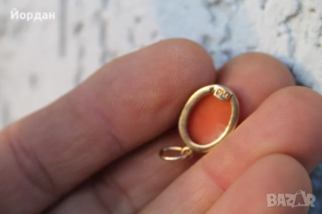 Стара камея със златен обков 18 карата, снимка 5 - Антикварни и старинни предмети - 48942743