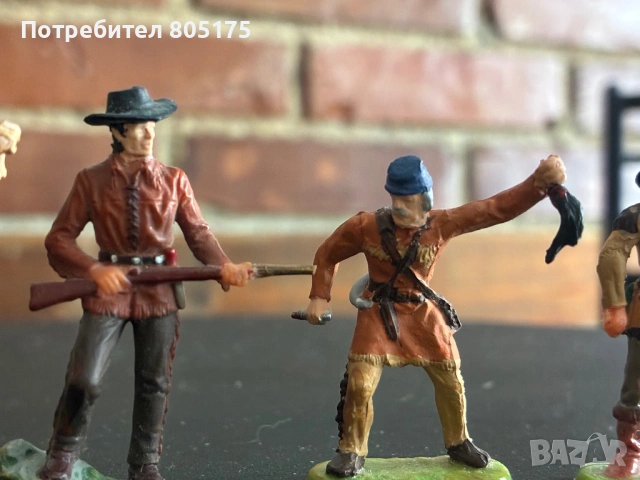 Стари фигурки войници Elastolin.Индианци , каубои, рицари…, снимка 3 - Колекции - 53731478