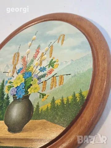 авторска картина върху дървено пано   16/4, снимка 4 - Картини - 48990225